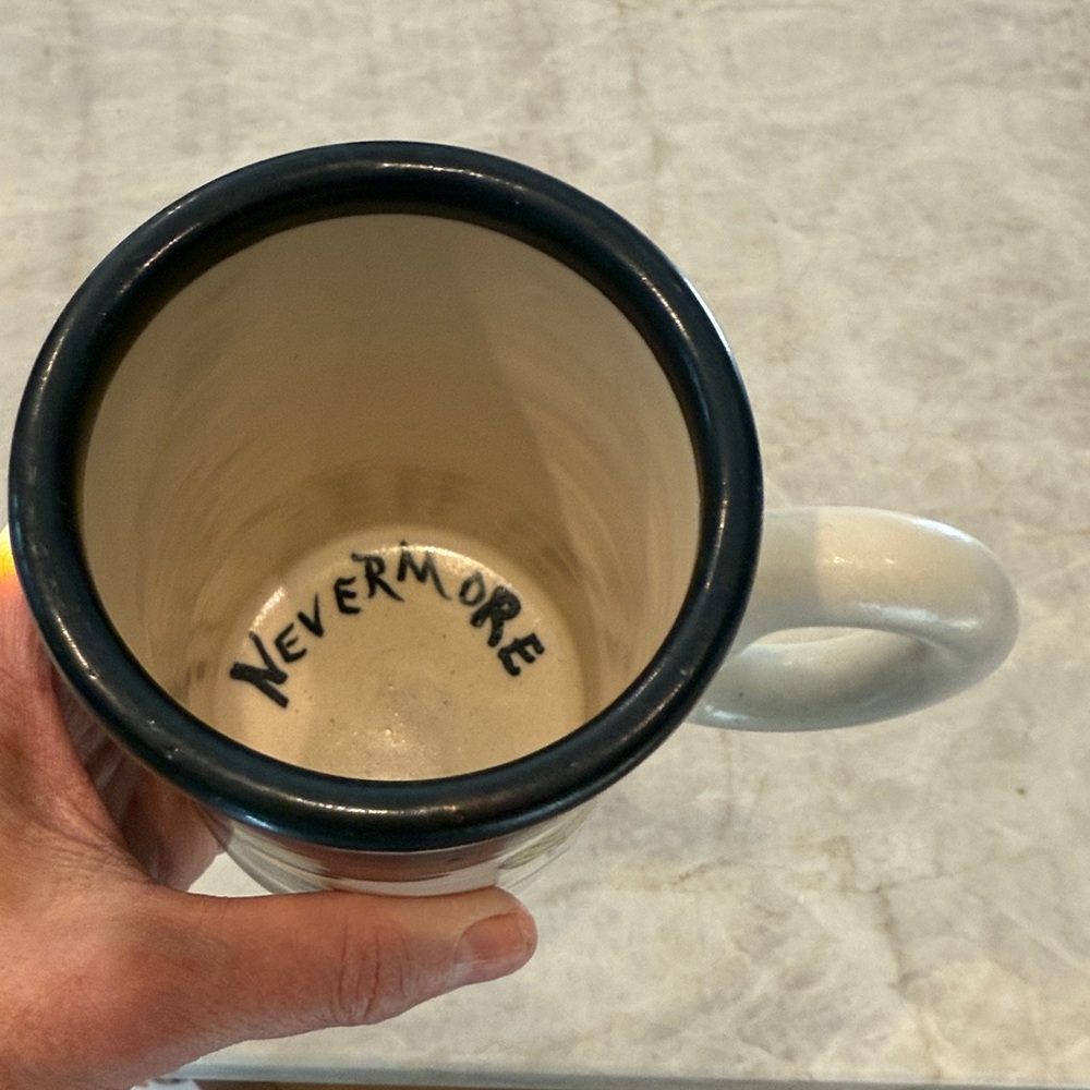Raven Nevermore stoneware artisan mug - Picture 2 of 6